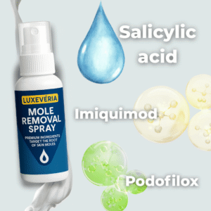 Luxevéria removes warts and skin tags efficiently while promoting your skin’s natural recovery