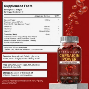 Barewillow Capsaicin Power