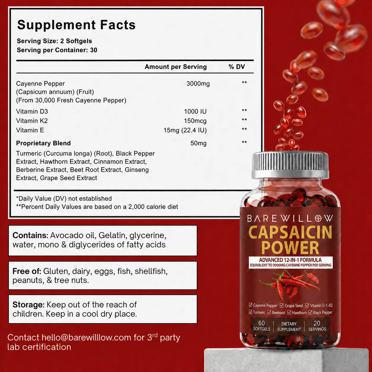 Barewillow Capsaicin Power