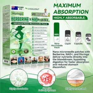 Curalona Moringa Berberine NAD+ 10-in-1 Patch