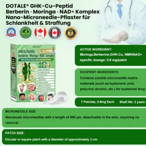 DOTALE GHK Cu Peptide Berberine Moringa NAD+ Complex Patch