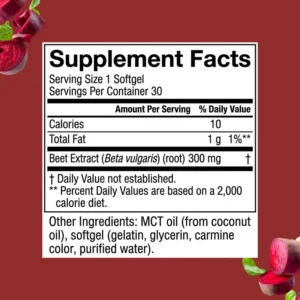 Naturelle™ Beetroot Softgels with MCT Oil